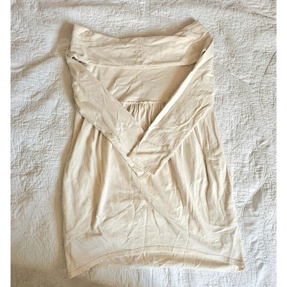 Beige Off-Shoulder Sweater Dress W/ Hidden Pockets Anthropologie Weekend Mood XS - Picture 2 of 9